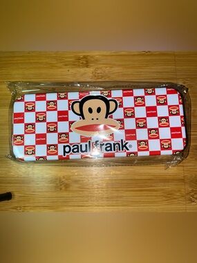 Paul Frank Checkered Julius Pencil Case - Red & White